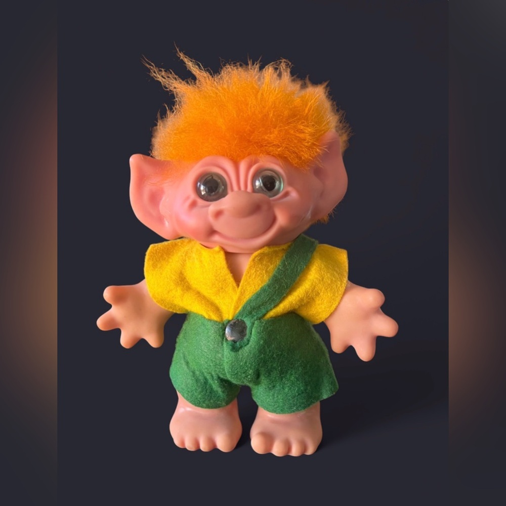 Vintage 1960’s Thomas Dam Troll Doll Bank 7" tall (w/out hair)